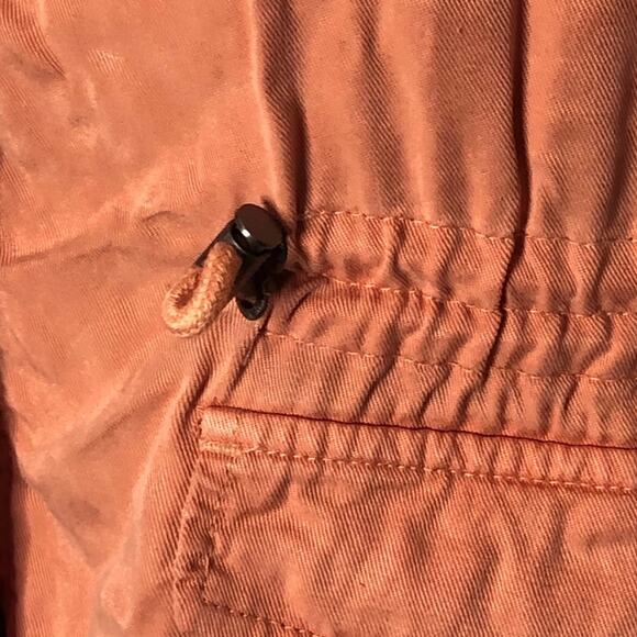 Max Jeans Salmon Pink Utility Jacket Small Boyfriend Military Zip Pocket Retro - Picture 12 of 16
